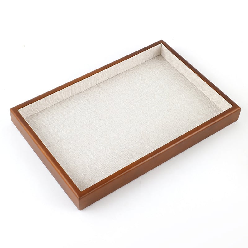 Fából készült ékszer tároló tálca, téglalap alakú, egyrészes kialakítás, splicing kivitelezés, márka Show Strength