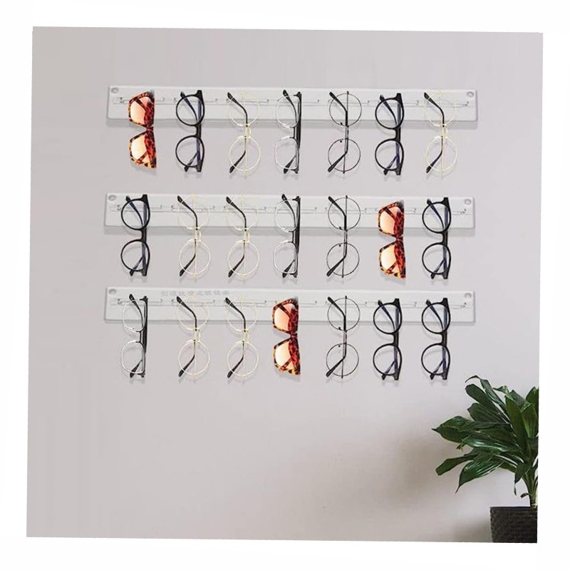 Pinxu akril falra szerelhető szemüveg bemutató, egy réteg, egyszerű forma, művészi stílus, CY-25074