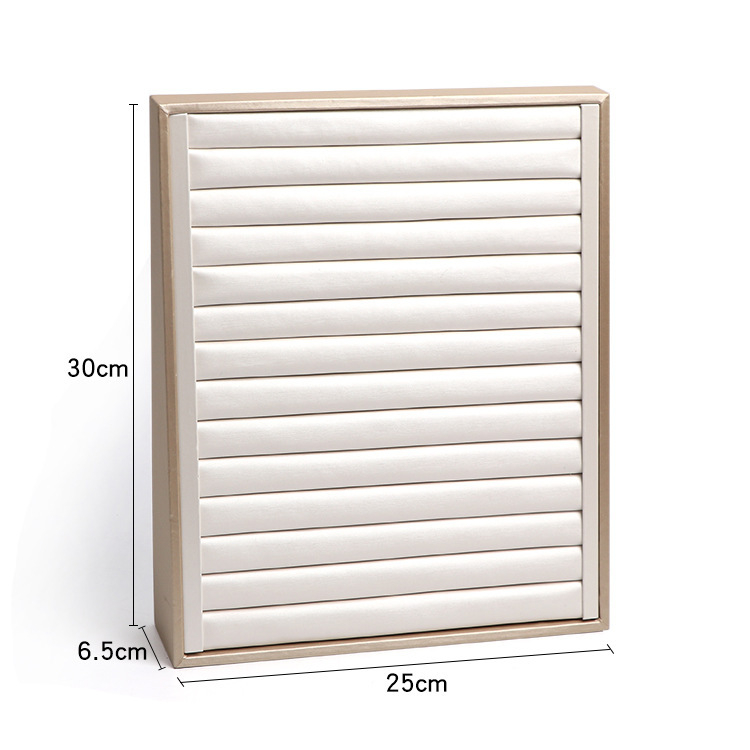 Ékszer kiállító állvány, mindent egyben, PU anyag, téglalap alakú, magas színvonalú stílus, illesztéses kivitel