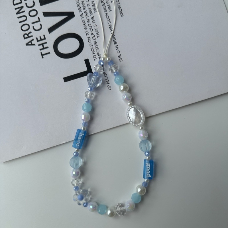 Lanac za telefon sa sirenom, školjkama i zvjezdicama – akril – C-211 – korejski mini stil – motiv: sirena – jesen 2024