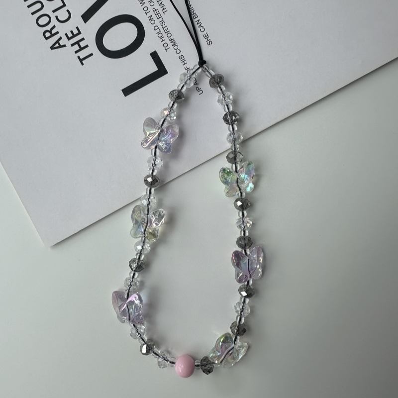 Lanac za telefon sa sirenom, školjkama i zvjezdicama – akril – C-211 – korejski mini stil – motiv: sirena – jesen 2024