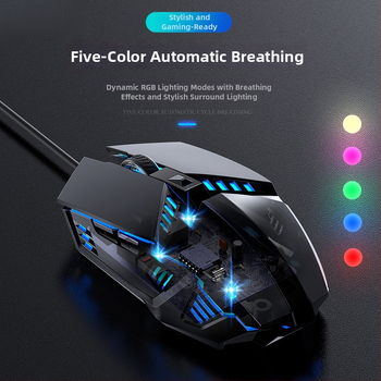 Žična gaming optička miša, 6 tipki, USB sučelje, DPI 3500, kabel duljine 1,8 m