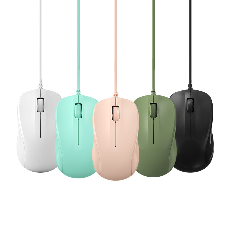 B.O.W mouse optic cu fir M136U, design antiderapant, USB, 1200dpi, 4 butoane