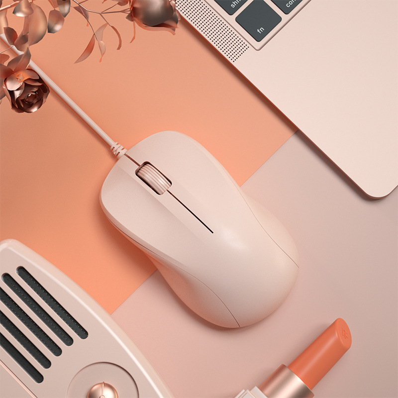 B.O.W mouse optic cu fir M136U, design antiderapant, USB, 1200dpi, 4 butoane