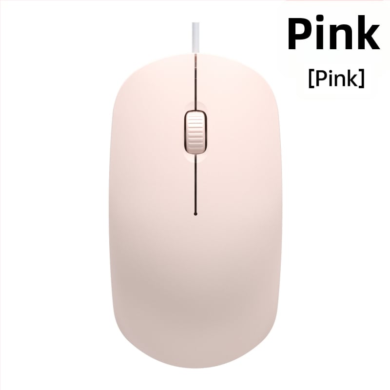 Žični optički miš s tihim radom, USB, kompatibilan s prijenosnicima i stolnim računalima, 1600 DPI, 3 tipke, dimenzije 110 × 60 × 26 mm