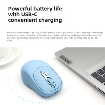 Lenovo M-300 οπτικό ασύρματο ποντίκι, 5 πλήκτρα, φωτοηλεκτρικός αισθητήρας, εργονομικό