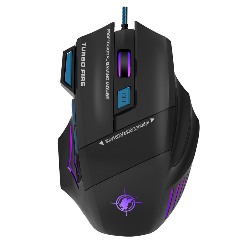 Optička miša, 2400 DPI, 7 tipki, USB kabel, 1,5 m