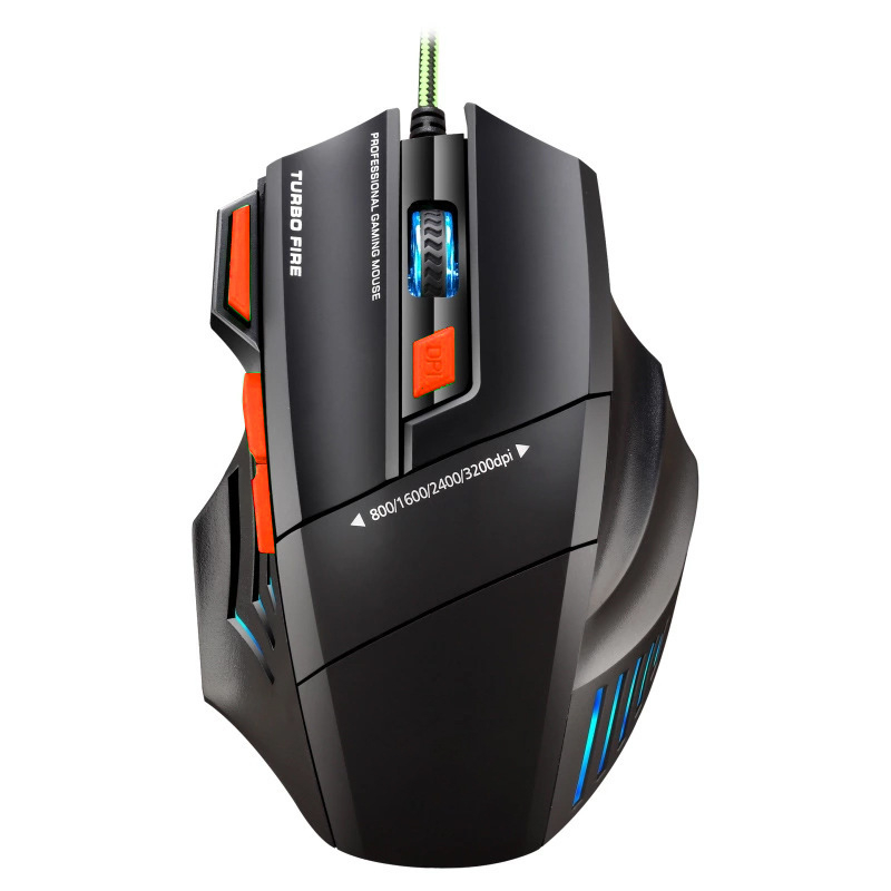 Optička miša, 2400 DPI, 7 tipki, USB kabel, 1,5 m