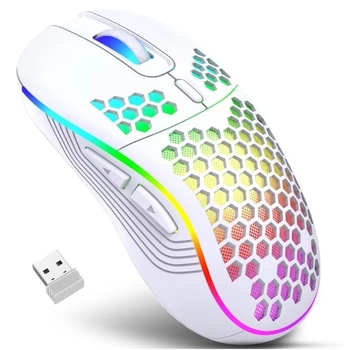 Bežični gaming miš s RGB osvjetljenjem, 2.4G USB, DPI prilagodljiv 2600, 6 tipki, domet 10 m (2.4G bežična veza, USB sučelje, DPI prilagodljiv 2600, 6 tipki, domet 10 m)