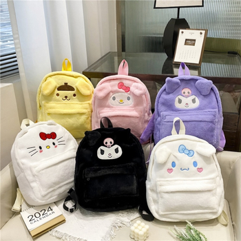 Ruksak u japanskom stilu s plišanim Kuromi i My Melody za školu
