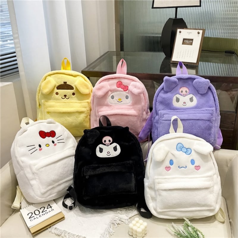 Ruksak u japanskom stilu s plišanim Kuromi i My Melody za školu