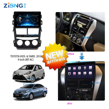 ramă de navigație Android GPS pentru Toyota VIOS 2018+, plastic, 1 kg, procesare personalizabilă