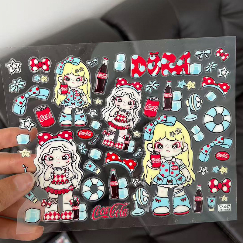 DIY стикери за телефон и дневник – сладък стил, модели Zola, Sister drag, Older cousin – ембосирани желе декор