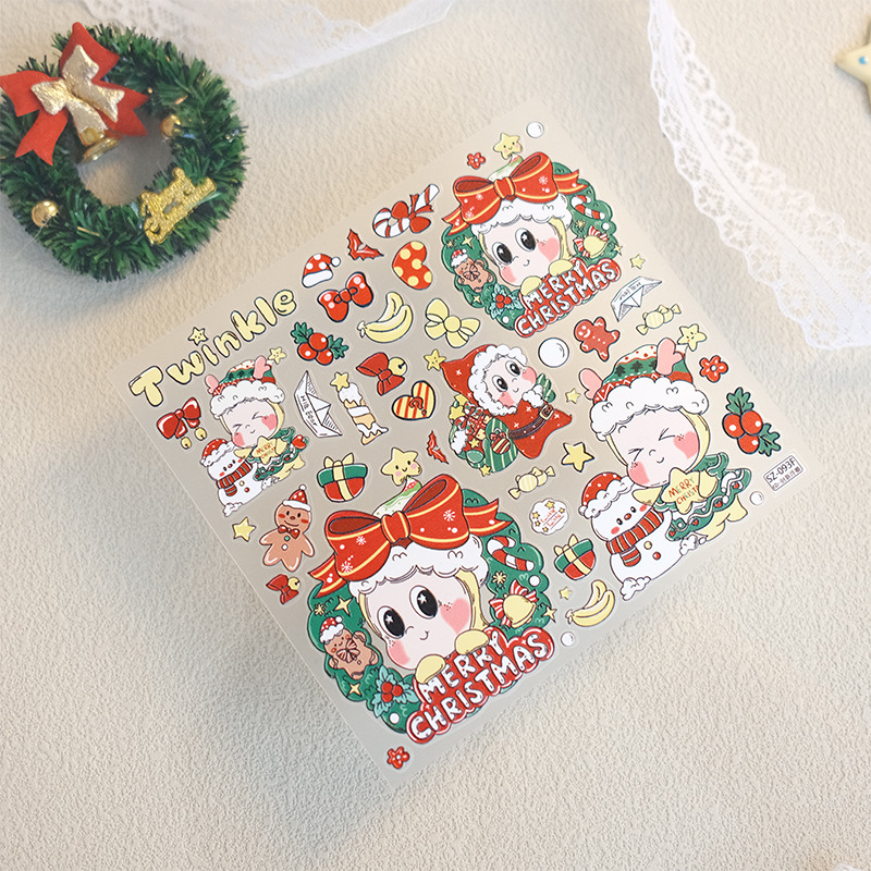 DIY релефна стикер за телефон – коледна звезда, сладък стил