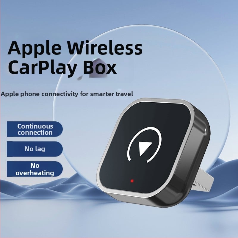 Adaptor CarPlay fără fir: convertor de la CarPlay prin cablu la CarPlay wireless pentru mașini cu CarPlay prin cablu și Android Auto, 5V, 0.25W, 40g