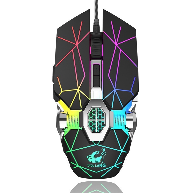 Freedom Wolf V8 žičana gaming miša s makro programiranjem, DPI 3200, 7 programabilnih tipki, USB, 4 razine DPI, kabel dužine 1,4 m