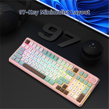 SOREX Herná klávesnica s káblovým pripojením, RGB podsvietenie, 98+ kláves, s opierkou dlane