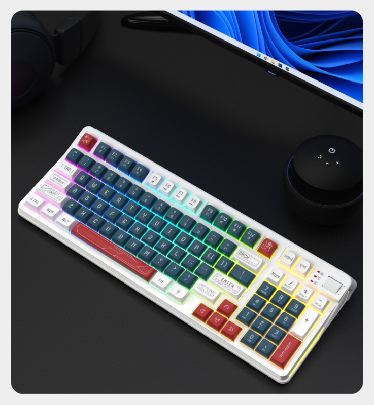 SOREX Gaming tipkovnica, žična, RGB pozadinsko osvjetljenje, 98+ tipki, s podrškom za dlan