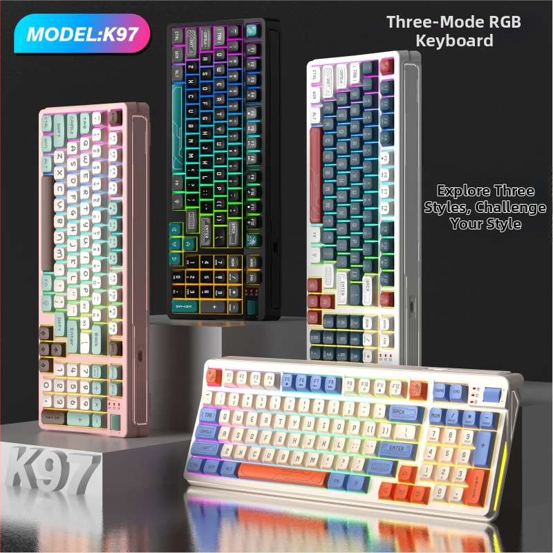 SOREX Herná klávesnica s káblovým pripojením, RGB podsvietenie, 98+ kláves, s opierkou dlane