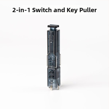 Dvojitý ťahací nástroj na osi a klávesy pre čistenie mechanickej klávesnice, ABS + 304 nerezovej ocele