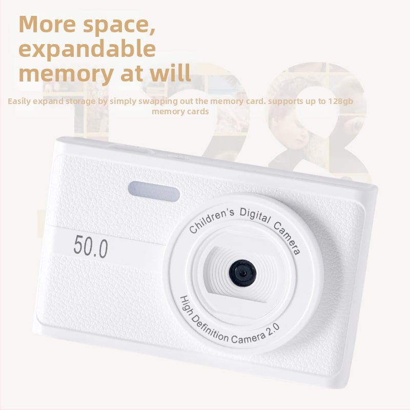 Cameră digitală retro pentru campus – compacta, HD, cu senzor CCD 1/2.3-inch, 24 MP, 8x zoom optic, 2.3-inch ecran HD, stocare TF