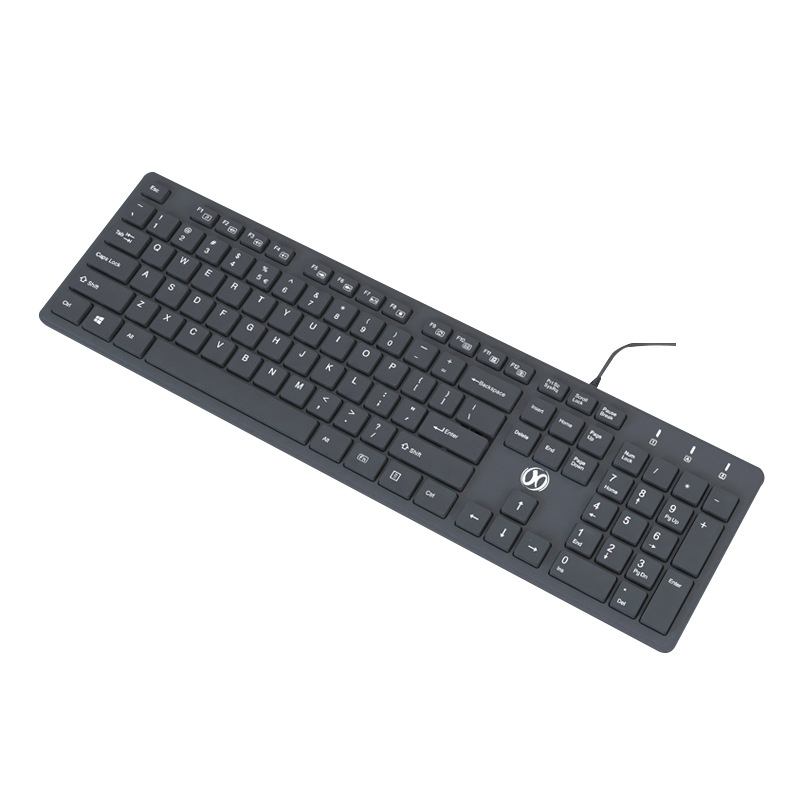 Tichá klávesnica, 104 kláves, káblová, s opierkou na zápästie, model YF360