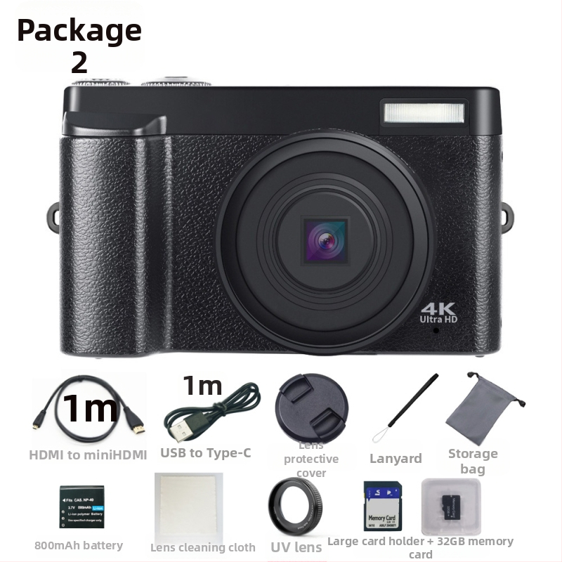 Безогледална камера 4K видео, 16x цифрово увеличение, 3.0-инчов LCD, CMOS сенсор 1/1.7, перископна леща