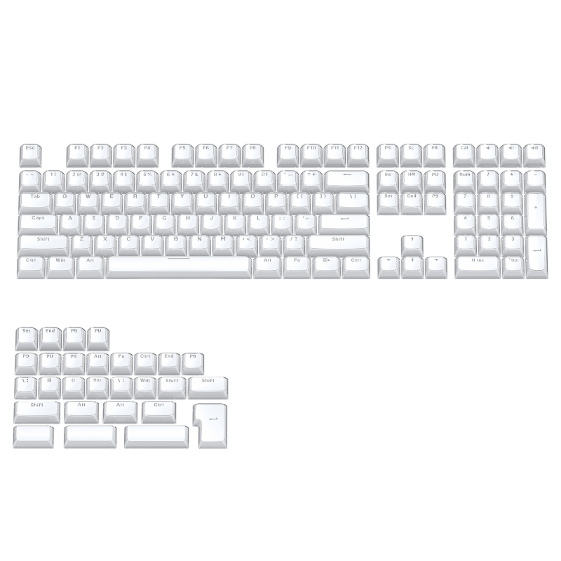 Mehanička tipkovnica s Cross-axis prekidačima | Prozirni gravirani PC keycaps, komplet od 136 tipki, žičano povezivanje, vodootpornost