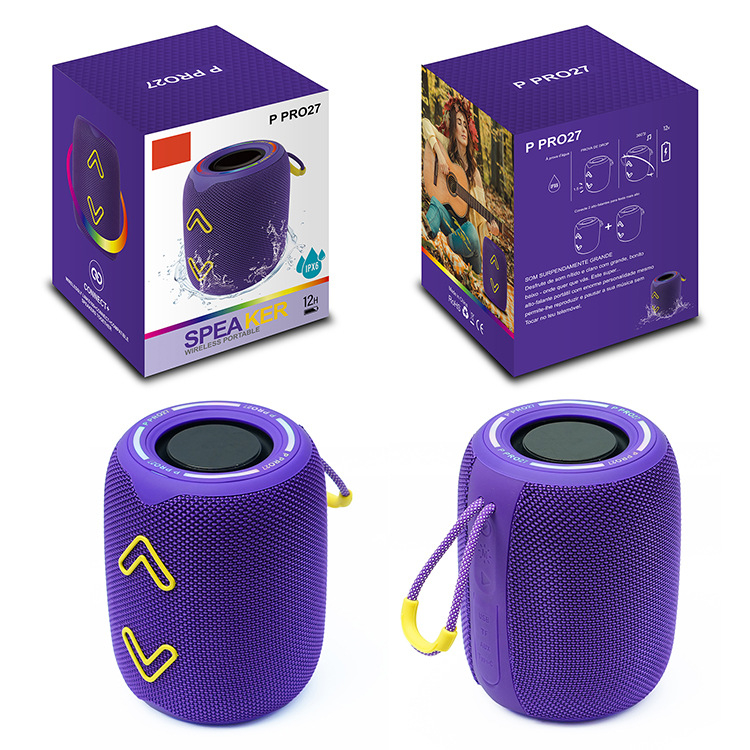 Vanjski Bluetooth zvučnik P Pro27, Bluetooth 5.3, 10W, frekvencijski raspon 100 Hz-20 kHz, ugrađena baterija 1200-2000 mAh, domet do 10 m