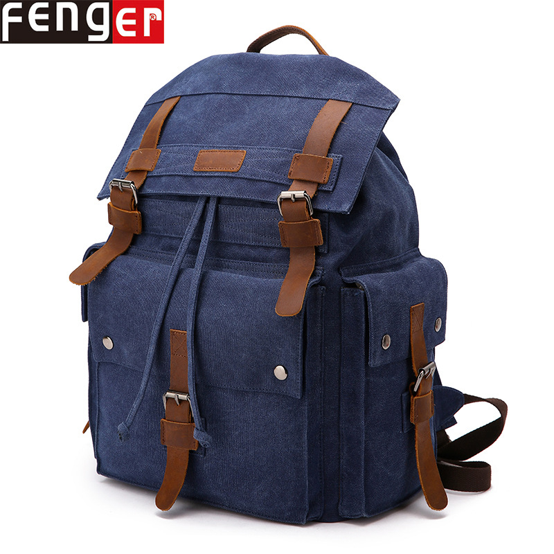 Rucsac din pânză pentru laptop, capacitate 20-35L, rezistent la uzură, bretele curbate, unisex