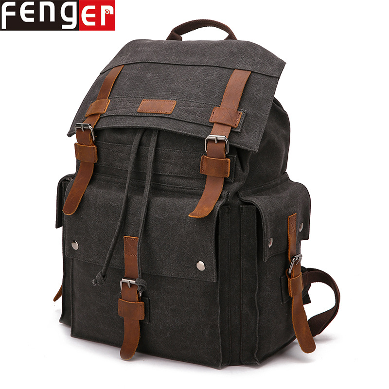 Rucsac din pânză pentru laptop, capacitate 20-35L, rezistent la uzură, bretele curbate, unisex