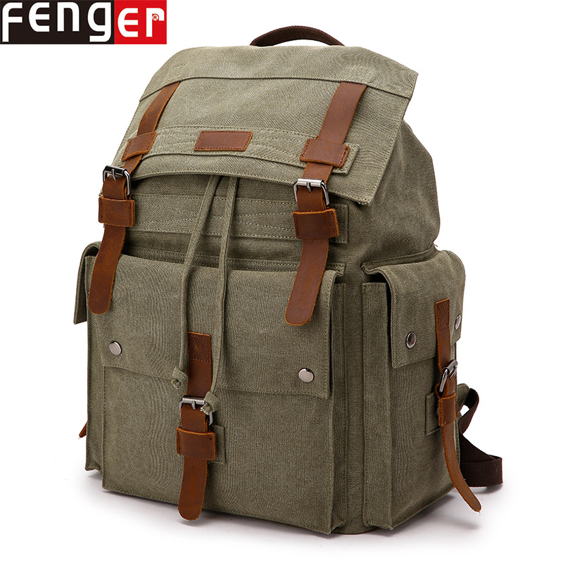 Rucsac din pânză pentru laptop, capacitate 20-35L, rezistent la uzură, bretele curbate, unisex