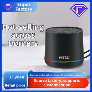 Boxă Bluetooth mică cu baterie încorporată de 1200–2000mAh, Bluetooth 5.3, ieșire 5W, IPX4 rezistentă la apă, radio FM și redare pe card TF