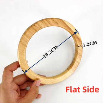 Κυκλική ξύλινη υφαντή τσάντα – γυναικεία τσάντα (Κωδικός 0726; Άνοιξη 2022; Υλικό: Ξύλο; Μοτίβο: Άλλο)