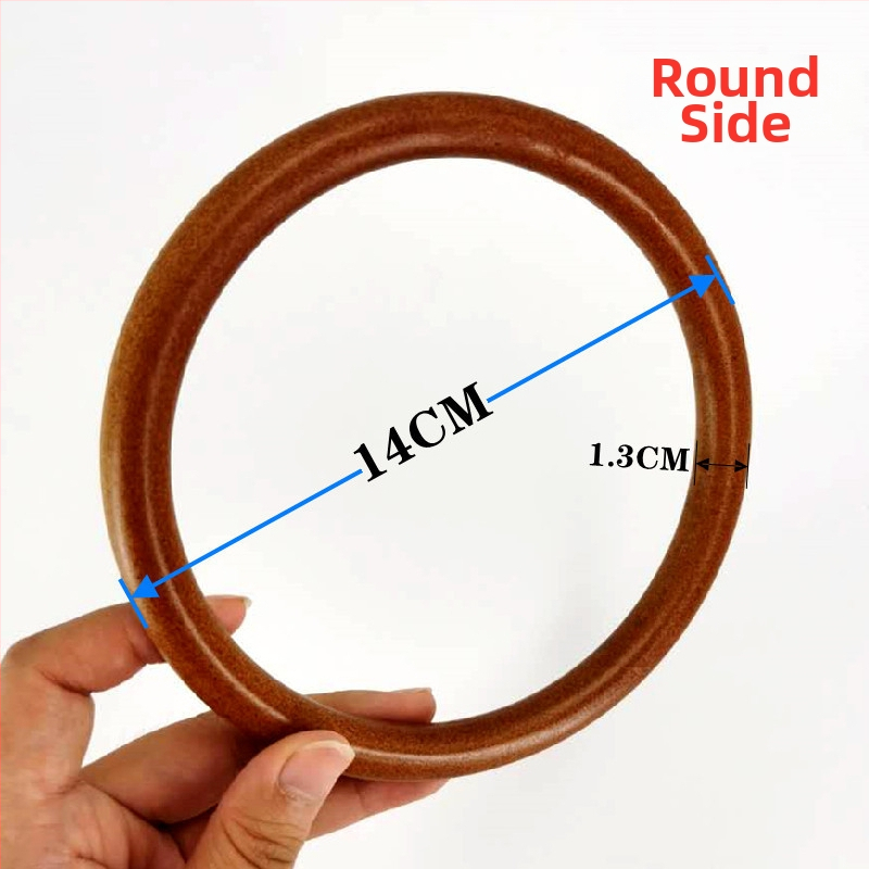 Κυκλική ξύλινη υφαντή τσάντα – γυναικεία τσάντα (Κωδικός 0726; Άνοιξη 2022; Υλικό: Ξύλο; Μοτίβο: Άλλο)