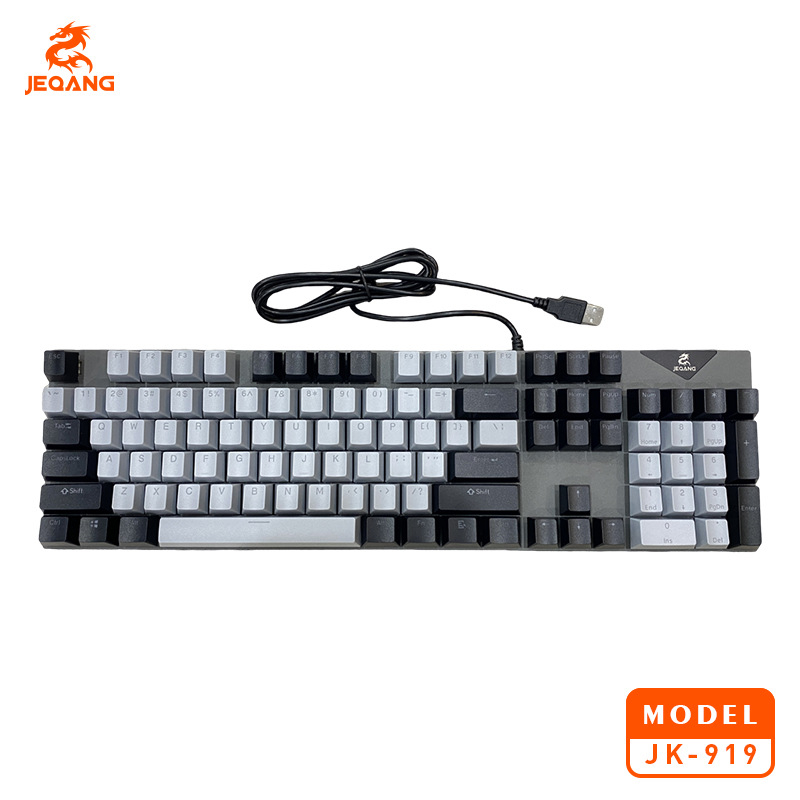 Mehanička tipkovnica s RGB pozadinskim osvjetljenjem, 98+ tipki, žičani USB Plug-and-Play, 1,5 m kabel