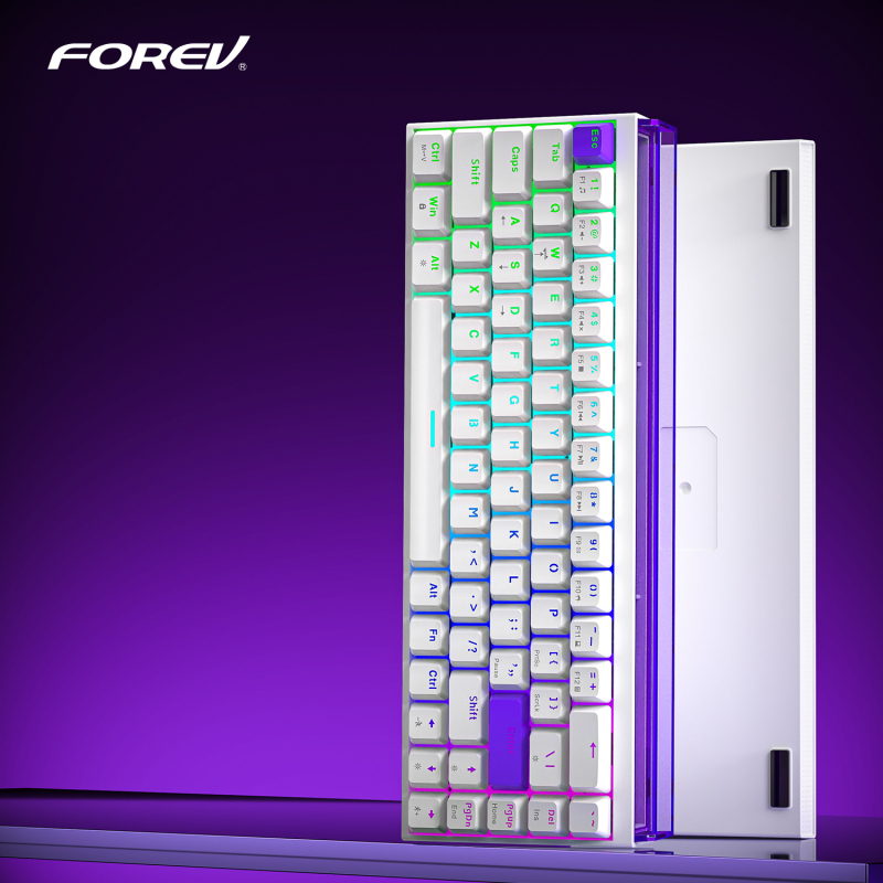 K68Pro tastatură mecanică cu fir, 87 taste, iluminare RGB, NKRO, switch-uri hot-swappable, tipuri de switch personalizabile