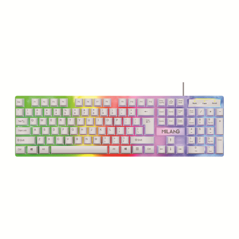 Kablovski set tipkovnice i miša (104 tipki, USB sučelje, membranska tipkovnica, višebojno pozadinsko osvjetljenje)