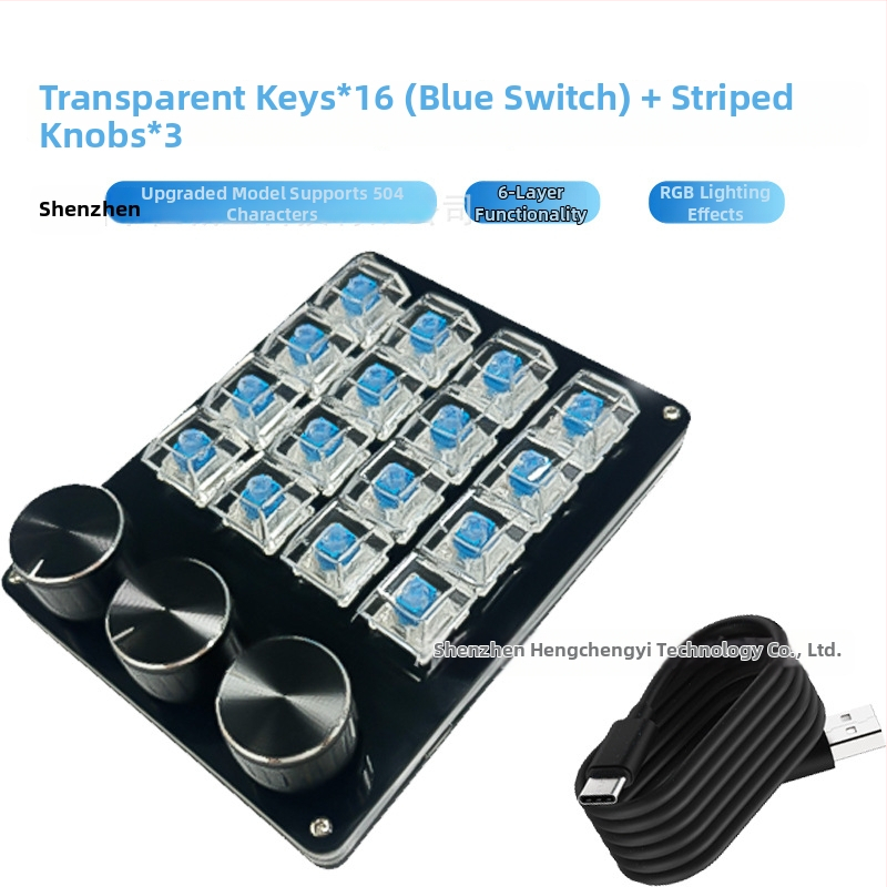Mechanická klávesnica s RGB podsvietením, 87 kláves, káblové pripojenie, zelené spínače.
