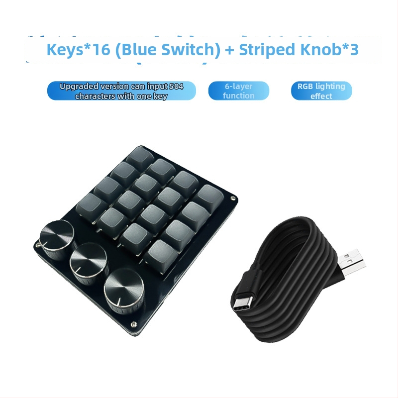 Mechanická klávesnica s RGB podsvietením, 87 kláves, káblové pripojenie, zelené spínače.