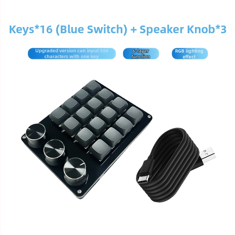 Mechanická klávesnica s RGB podsvietením, 87 kláves, káblové pripojenie, zelené spínače.