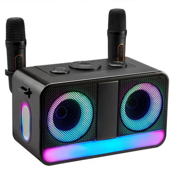 Karaoke Bluetooth zvučnik, prijenosni za vanjsku upotrebu, 35W, dva zvučnika, ugrađena baterija, Bluetooth 5.1, frekvencijski raspon 100Hz-20kHz, mikrofon uključen