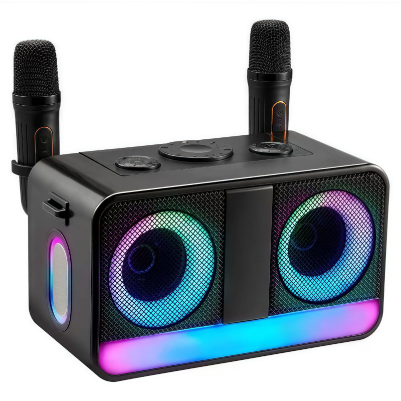 Karaoke Bluetooth zvučnik, prijenosni za vanjsku upotrebu, 35W, dva zvučnika, ugrađena baterija, Bluetooth 5.1, frekvencijski raspon 100Hz-20kHz, mikrofon uključen