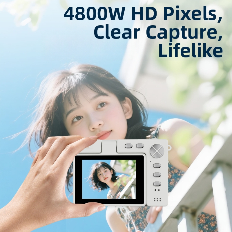 CCD digitálny fotoaparát pre mládež, prenosný selfie fotoaparát pre domáce použitie, 13 MP, LCD 2,8 palca, 16× digitálny zoom, Android poháňaný, TF karta