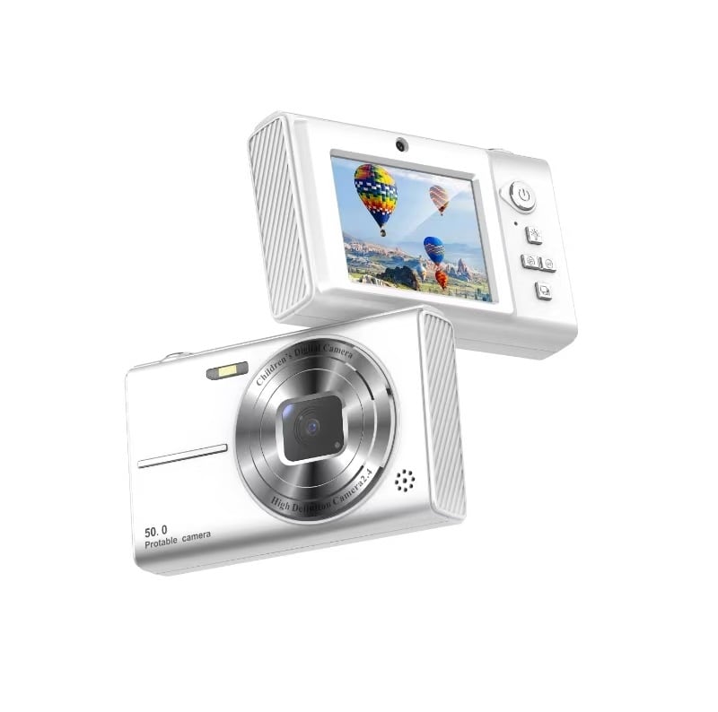 Õpilaste jaoks kaasaskantav CCD-kaamera 24 MP+ sensoriga, 4x optiline suum, 2,4-tolline HD LCD-ekraan, lainurkobjektiiv