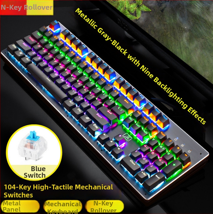 ViewSonic KU520 herná klávesnica s 104 klávesami, káblové pripojenie, mechanické spínače, RGB podsvietenie, vodotesná