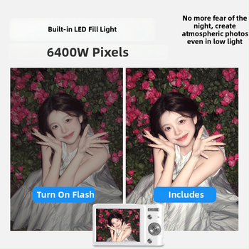 NCNPccd Digitálny fotoaparát so senzorom 64 MP, 16× optický zoom, pevný objektív, optická stabilizácia – HD kamera na cestovanie