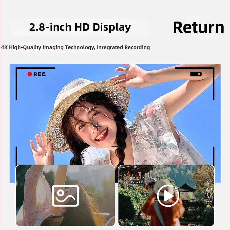 NCNPccd Digitálny fotoaparát so senzorom 64 MP, 16× optický zoom, pevný objektív, optická stabilizácia – HD kamera na cestovanie