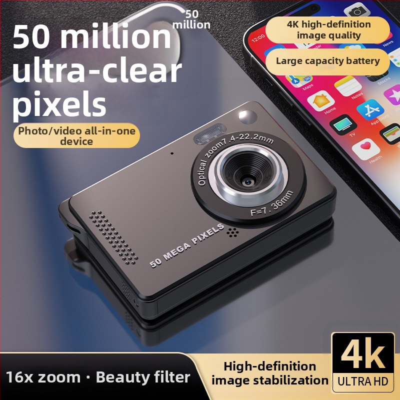Retro CCD digitálny fotoaparát pre študentov – prenosný kampusový fotoaparát s CCD snímačom, bez optického zoomu, bez stabilizácie obrazu