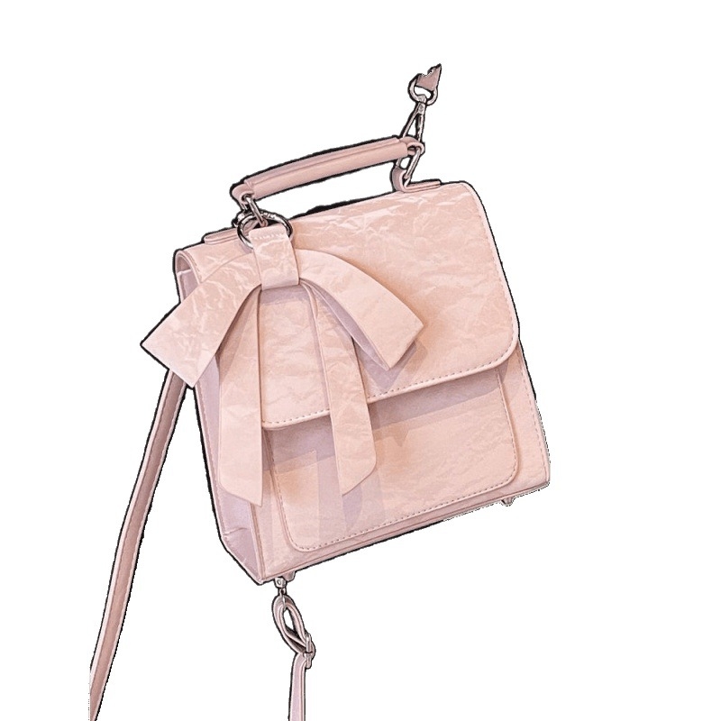 Ženski ruksak Butterfly Knot - Poliester-bavna, PU podstava, kompatibilan s 8-inčnim laptopom, Crossbody/Hibridni ruksak
